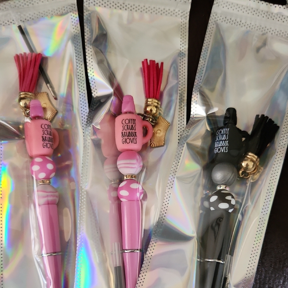 Coffee Scrubs  Gloves Pen Set